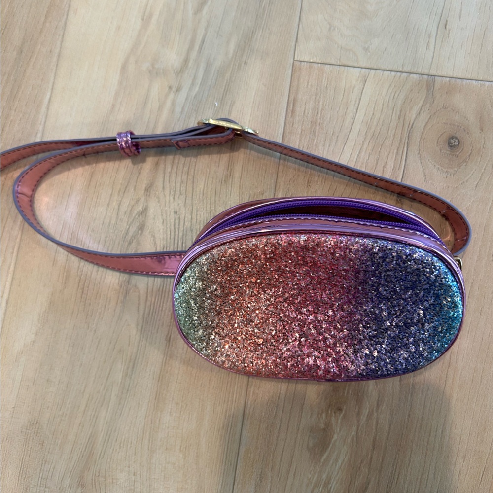 Girls Glittery Multicolor Crossbody Bag